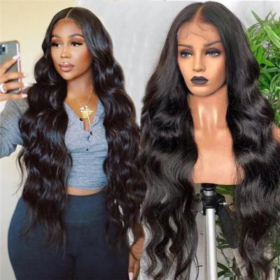 China Full Body Wave 150% 180% Density HD Lace Hair Wigs For Color Women, Transparent Lace Front Wig Wholesale Virgin Brazilian Hair for sale