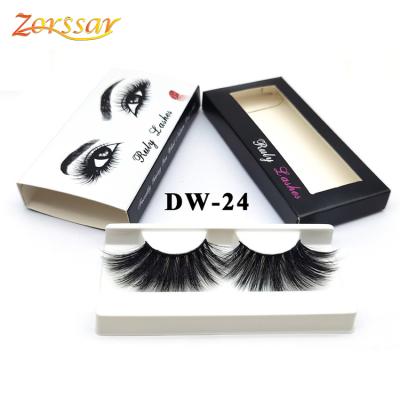 China Wholesale Natural Long Hair Fake Mink Eye Lashes Custom Private Label Eyelash Packaging Box 3d Mink Eyelashes Silk Seller for sale