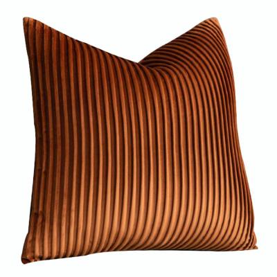 China Nondisposable Cushion Cover Solid Decorative Square Velvet Cushion Sofa Cover Crushed Velvet Cushion Cover With Piping for sale