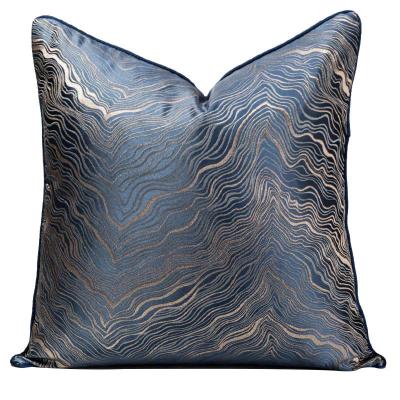 China Hot Selling Cheap Blue Cushion Cover Latest Style Nondisposable Luxury Cushion Cover Cheap Sofa Covers Jacquard Weave for sale