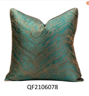 China Modern Green Jacquard Folded Pillow Covers, Home Decor Cushion Cover For Couch Sofa Throw Pillow Case for sale