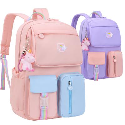 China Waterproof New Schoolbag Primary School Girl Grade One Three Six Princess Girl Lightweight Children's Ridge Protecting Backpack for sale