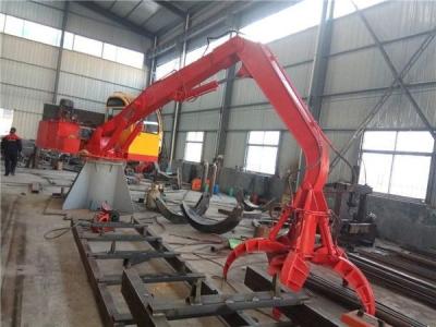 China 2t stationary crane with grab for steel scrap handling for sale