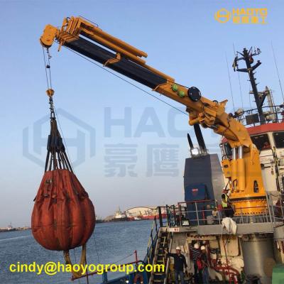 China HAOYO 0.85t@ 31m Knuckle Boom Ship Deck Hydraulic Telescopic Boom Crane Price for sale