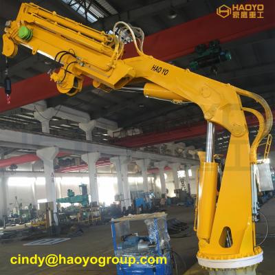 China Foldable Telescopic Boom Vessel Earnest Ship Crane Marine Ship Deck Crane for sale