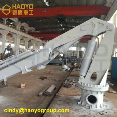 China Foldable Knuckle Boom Small Boat Deck Vessel Crane Marine Ship Deck Crane for sale