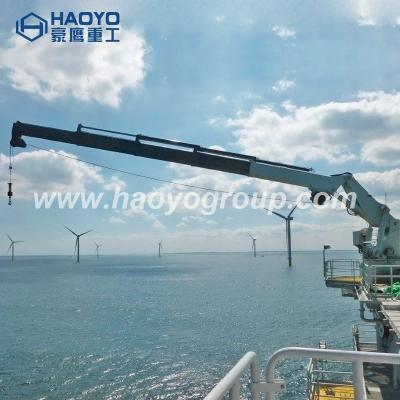 China Hydraulic Telescopic Knuckle Boom Marine crane Provision Ship Crane For Sale for sale