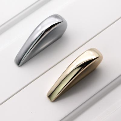 China Gold Modern Unique American Style Pull Cabinet Drawer Pull Drop Shape Gold Knob for sale