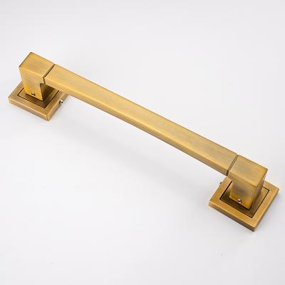 China Modern European Zinc Alloy Glass Door Pull Handle Square Coffee Style Wooden Door Handle for sale