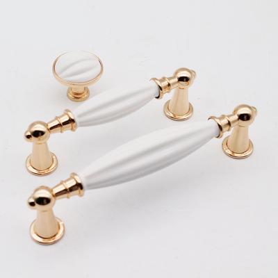 China Modern Design Custom Ceramic Furniture Hardware Hardware Zinc Alloy Cabinet Handle for sale