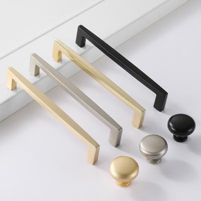 China Zinc Alloy Hardware Door Pull Cabinet Modern Kitchen Furniture Handle Cupboard Handles Cabinet Pulls Knobs for sale