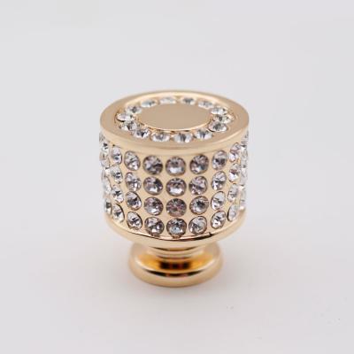 China Live Room Gold Cabinet Square Luxury Modern Crystal Drawer Knobs, Metal Drawer Pull for sale