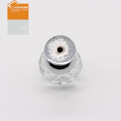 China Modern Unique Hardware Diamond Crystal Decorative Drawer Knobs Cabinet Single Hole Knobs For Drawer for sale