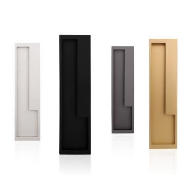 China Designer Zinc Alloy Recessed Modern Hot Hidden Cupboard Door Handle Hidden Sideboard Handle for sale