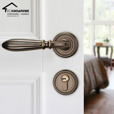 China Modern factory wholesale door lock set safe lock cylinder Europe door bronze door handle for bathroom for sale