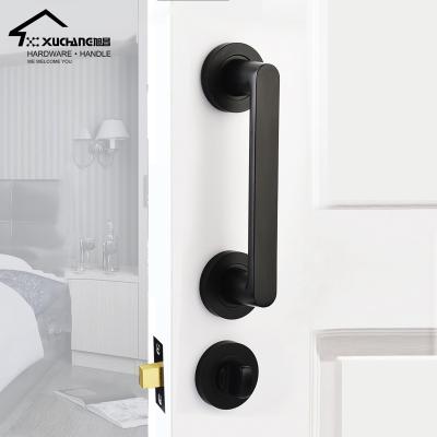 China Modern Black Bronze Mortise Entry Mortise Door Lock Handle Set Wooden Door Lock Handle Set for sale