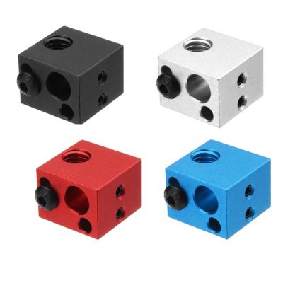 China 3D Printer Components Metal Extruder Sandblasting Oxidation Processing CNC Machining Parts Aluminum Block for sale