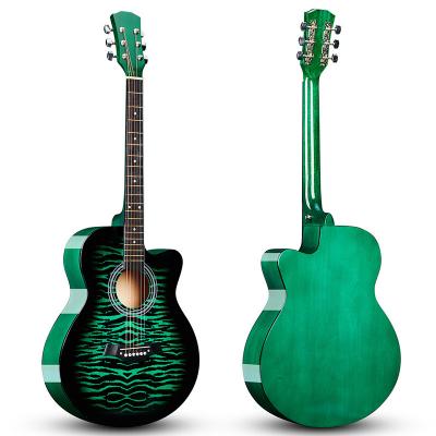 China Affordable and Good Quality Factory Wholesale Hot Sale Custom Logo 40 Inch Musical Instrument Tiger Bars Acoustic Guitar for sale