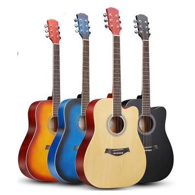 China Wholesale High Quality Hot Selling OEM Model Logo 41 Inch All Basswood Material With Fringe Acoustic Guitar for sale