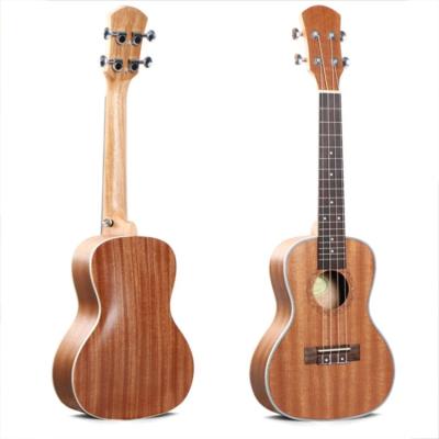 China Hot Selling Basswood 21 Inch Concert Sapele Mahogany Wood Ukulele With Dia Cast Machine Head for sale