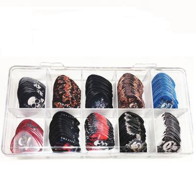 China Good Quality Factory Wholesale 200 Pieces 10 Models Per Box Set Acoustic And Electric Guitar Picks for sale