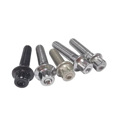 China 10.9 Grade Steel Wheel Bolt Car Truck Hub Bolts Fine Galvanized Thread Flange Head Screw for sale