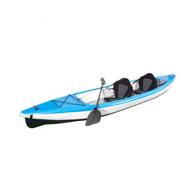 China Portable Foldable Inflatable Boat Canoe Water Sports Area Double Seat Double Seat Outdoor 2 Person Kayak for sale