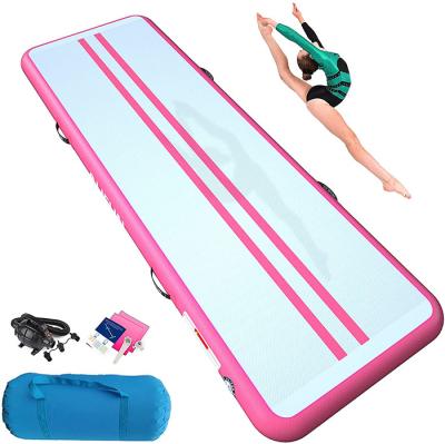 China Popular PVC Inflatable Gymnastics Mattress Mat Air Tumble Track 3m 4m 5m 6m 8m 10m 12m 15m For Home Use for sale