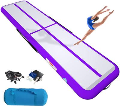 China PVC Inflatable Gymnastics Mat Air Tumbling Track Air Floor Tumbling Mat for Home Use Taekwondo Hall Trainings Gym Mattress for sale