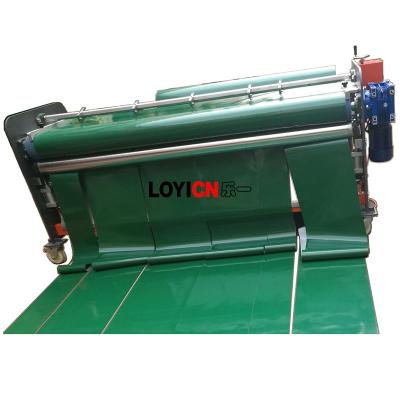 China PVC PU pvk conveyor belt conveyor belt cutting slitting machine size 3000 mm 3PH- 380V - SIN -220V with extra blades. for sale