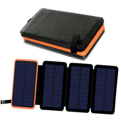 China Solar Panel Charge PINERGY High Capacity 25000 Mah Foldable Solar Power Bank Charger With Solar Panel for sale