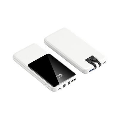 China PD Fast Charger 10000mAh Portable Charger Power Bank With Built In Type C IPH Cable Fast Charging For iPhone Samsung Xiaomi for sale