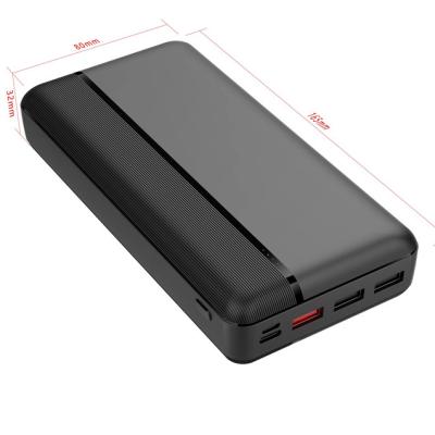 China Support 30000mAh Mini Fast Charging Power Bank 2USB Portable Portable External Charger Digital Display Battery Flashlight for iPhone MI for sale