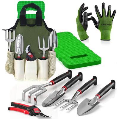 China Tools Holding Lightweight Aluminum Hand Tools With Soft Rubber Grips Pad Gifts Gardening Tool Kit With Bag for sale