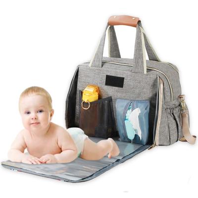 China Water Resistant Diaper Bag Tote Baby Bag for Baby Boy and Infant, Travel Tote Diaper Bag with Changing Bed for sale