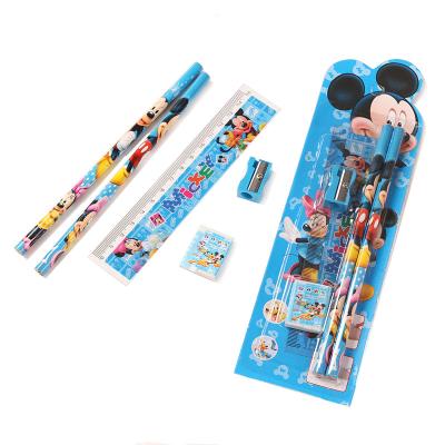 China Manufacturer Cheap School Yiwu Stationery In Stock 5 In 1 Back To School Stationery Set for sale