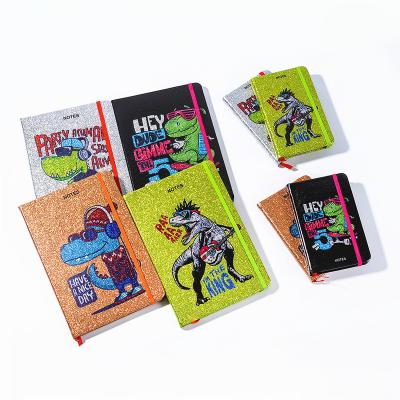 China Hot Selling Crocodile Rock Notebook Bling Cover Notebook Party Time Paper Notebook for sale