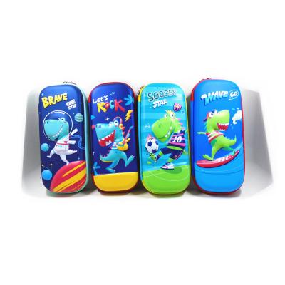 China Schools & Office New Arrival Multifunctional 3D Dinosaur Pen Box RTS EVA Pencil Case for sale