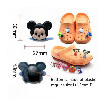 China Cute Movie Cartoon Character Spring Shoe Buckle 3d PVC Hobble Shoe Charms for sale