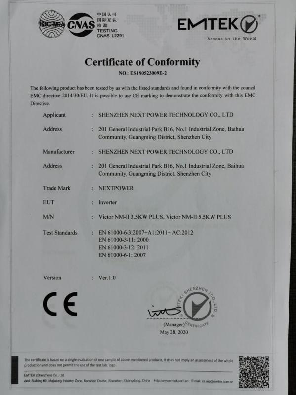 CE - Shenzhen Next Power Technology Co., Ltd.