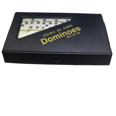 China Toys Double 6 Profesional Sized Dominoes With Spinner - In Ivory In PVC Box for sale