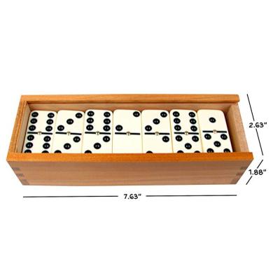 China Custom toys china wholesale domino game products, non toxic domino in wooden box for sale