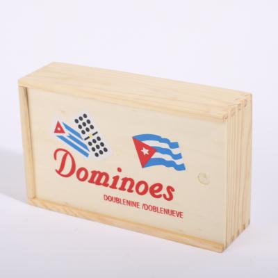 China Educational Toys Goods Colorful Cuban Dominoes Double New In Wooden Box for sale