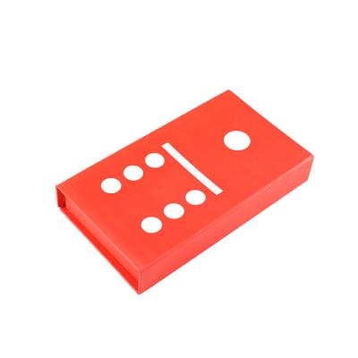 China Party Games Paper Box Customizable Craft Plastic Ivory Table Dominoes For Kids 50*25*8mm for sale