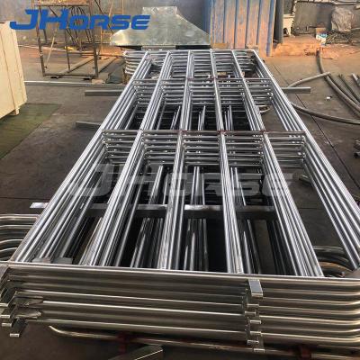 China Easily Assembled Prefab Animal Farm Powder Coated Steel Pipe Horse Oval Panel in Low Price for Sale for sale