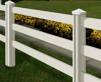 China China Supplier Hot Selling Sustainable Horse Farm Ranch Easily Assembled Cheap Beautiful PVC Fence for sale