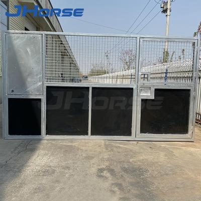 China Trusses Galvanized Swinging Stall Door Roof Stables Panel Portable Movable HDPE Temporary Horse Box for sale