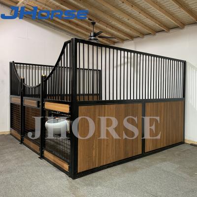 China Horse Barn Room Portable Strand Woven Stalls Kit Horse Shelter With Aluminum Bamboo Feeder Accessories for sale