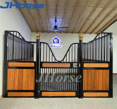 China Farms Standard Sizes Temporary Front Galvanized Prefabricated Portable Horse Stables Stalls for sale