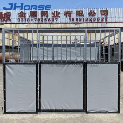 China Farms Style Lower Cost Portable Stable Lightweight Horse Gate Swing Stables With Wholesale Roof Set for sale